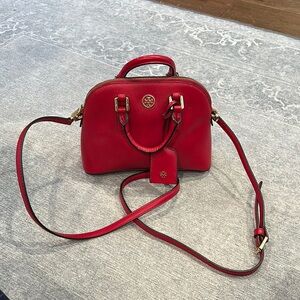 Tory Burch Red top handle bag. Removable strap